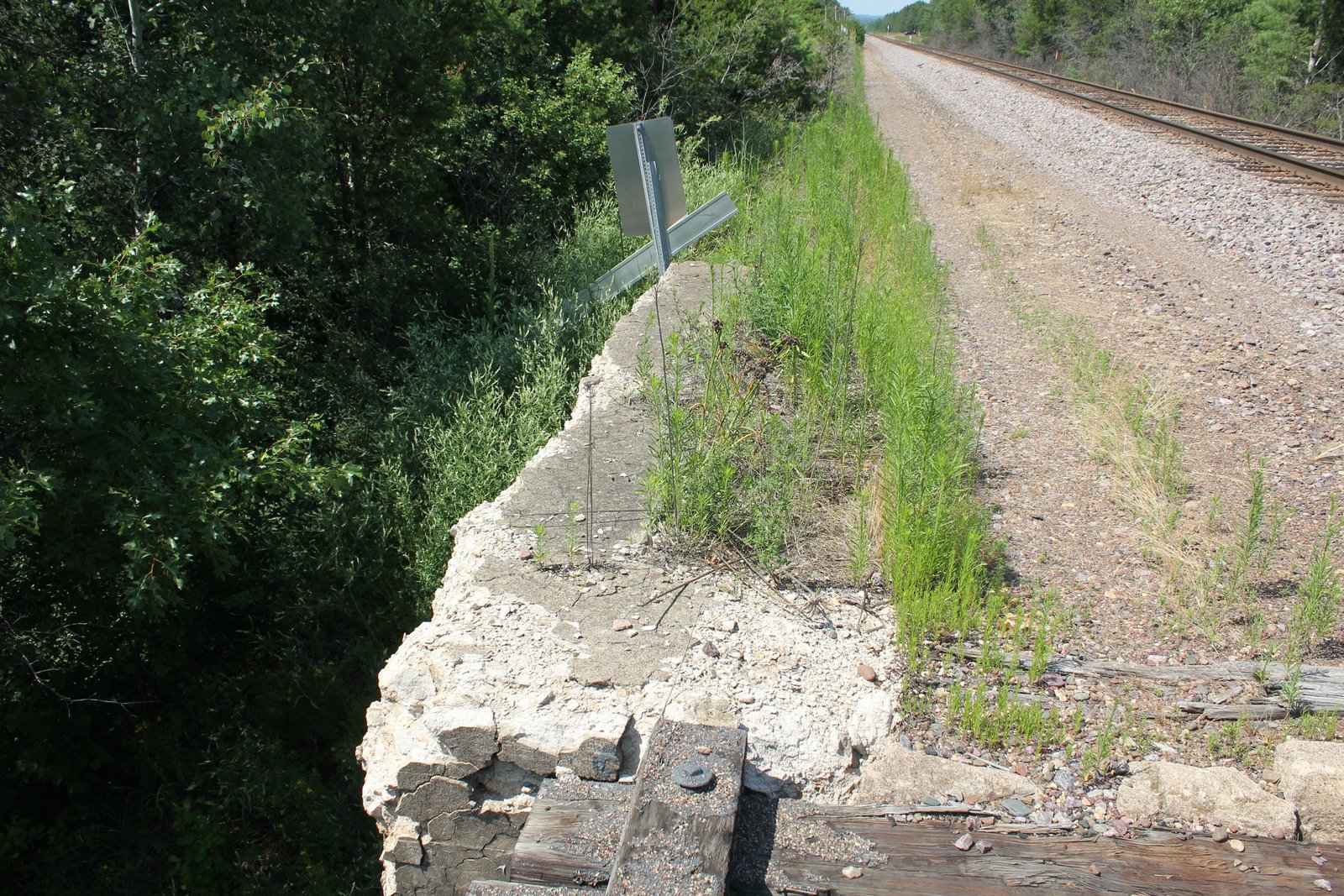 West abutment, south track